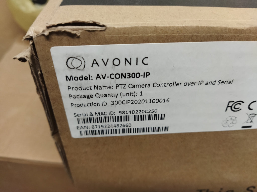 PTZ Camera Controller over IP and Serial AVONIC AV-CON300-IP