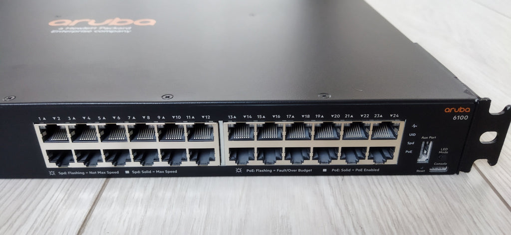 Aruba 6100 (JL677-60001) – 24G PoE+ Managed Switch used