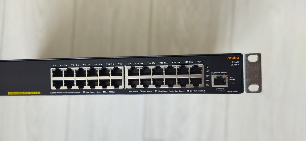 Aruba 2540 (JL356A-60001) – 24G PoE+ Managed Switch used